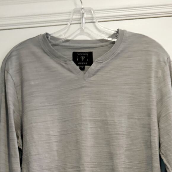 Guess Los Angeles Grey Gray Long-Sleeve Shirt Top SK11818 Casual Mens Medium - Picture 9 of 16